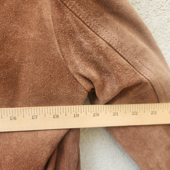 LAKELAND Men's Campus Coat Size 40 Penny Lane Leather Sherpa Lined Vintage 70s - Picture 14 of 14